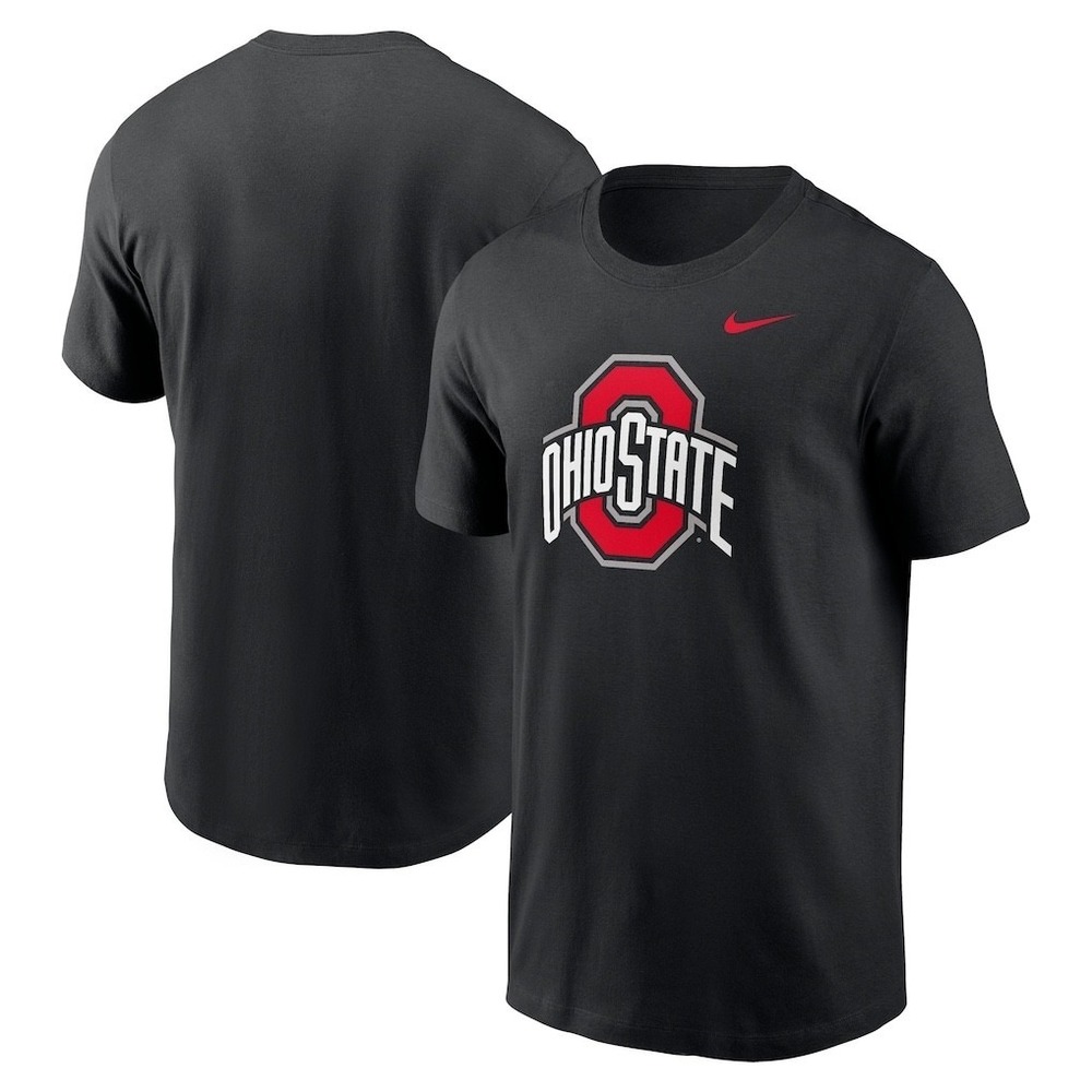 New Nike Mens Ohio State Buckeyes Short sleeve Shirt Size Large Black